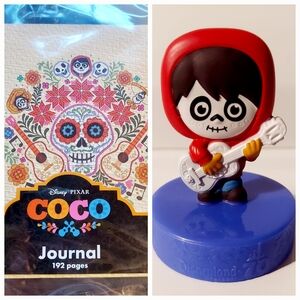 NEW Disney Pixar Coco 5x7" Journal with 192 pages and NEW mini Miguel figure Set